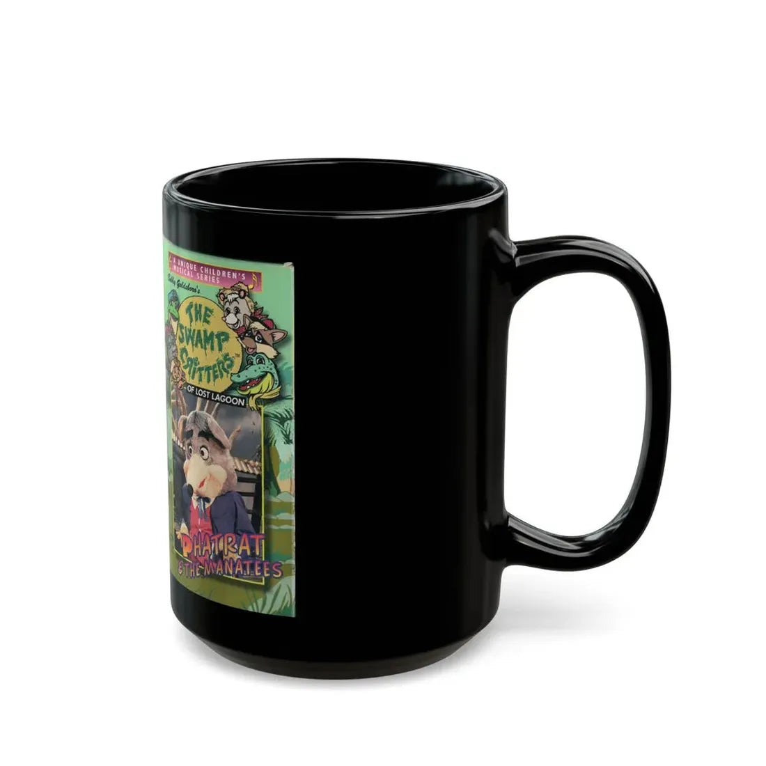 THE SWAMP CRITTERS OF LOST LAGOON PHATRAT AND THE MANATEES (VHS COVER) - Black Coffee Mug - Go Mug Yourself