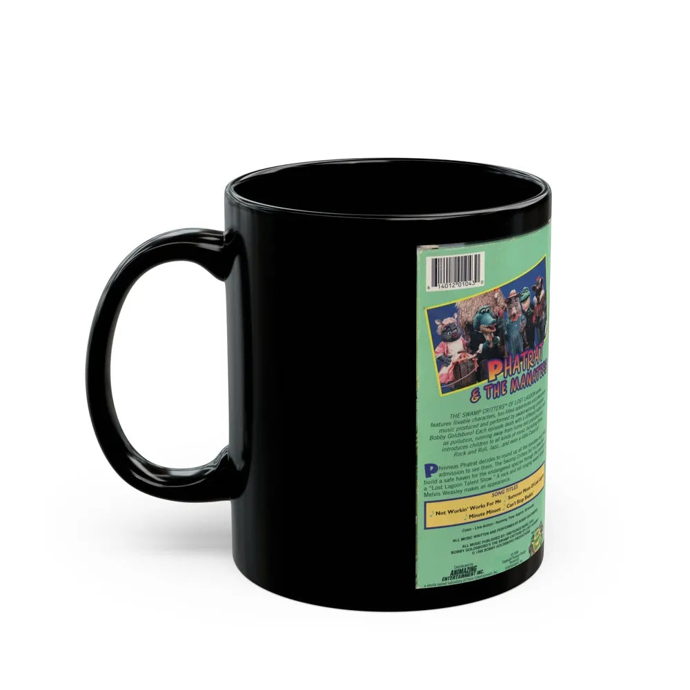 THE SWAMP CRITTERS OF LOST LAGOON PHATRAT AND THE MANATEES (VHS COVER) - Black Coffee Mug-Go Mug Yourself