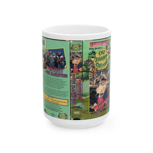 THE SWAMP CRITTERS OF LOST LAGOON PHATRAT AND THE MANATEES (VHS COVER) - White Coffee Mug-15oz-Go Mug Yourself