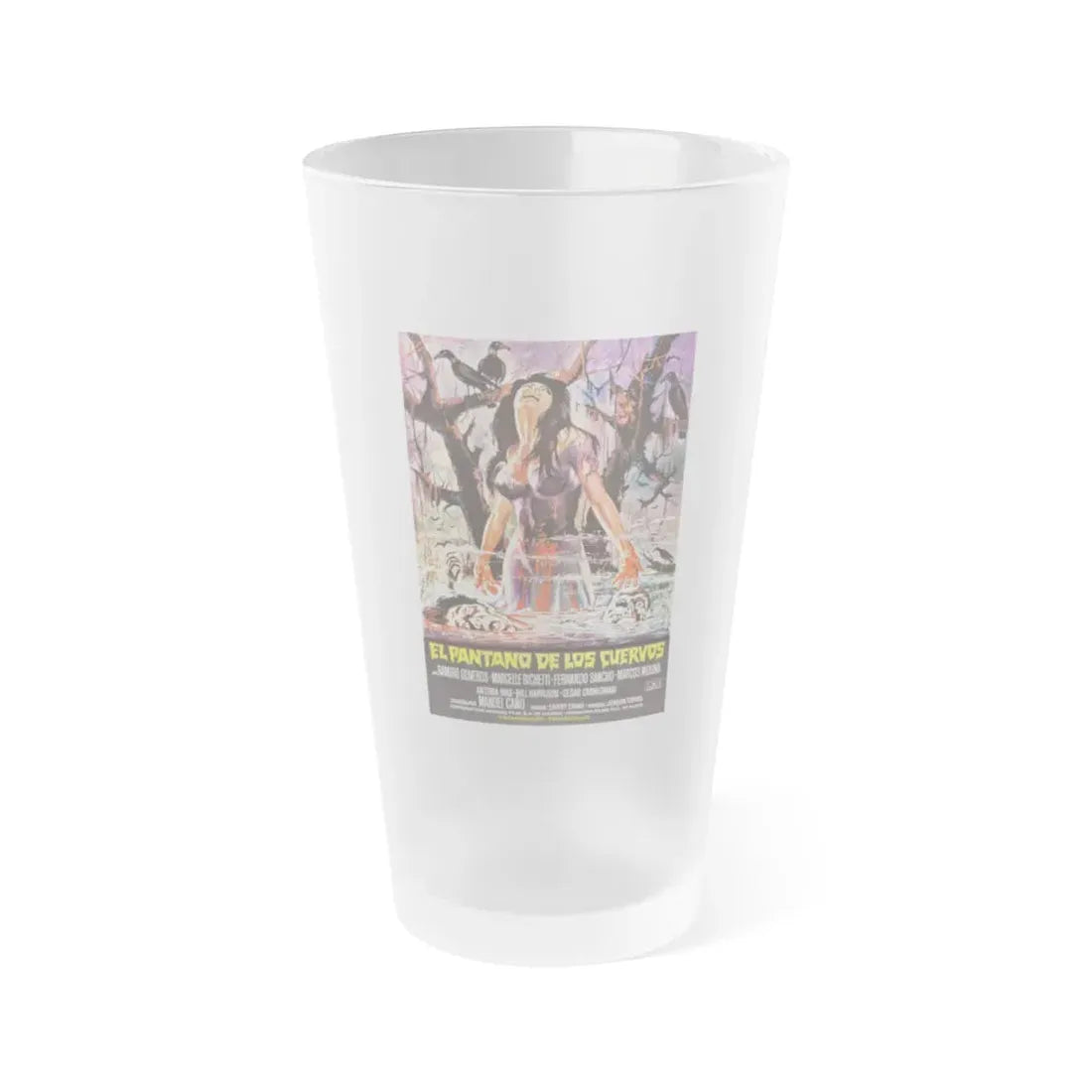 THE SWAMP OF THE RAVENS (SPANISH) 1974 Movie Poster - Frosted Pint Glass 16oz Default Title - Go Mug Yourself
