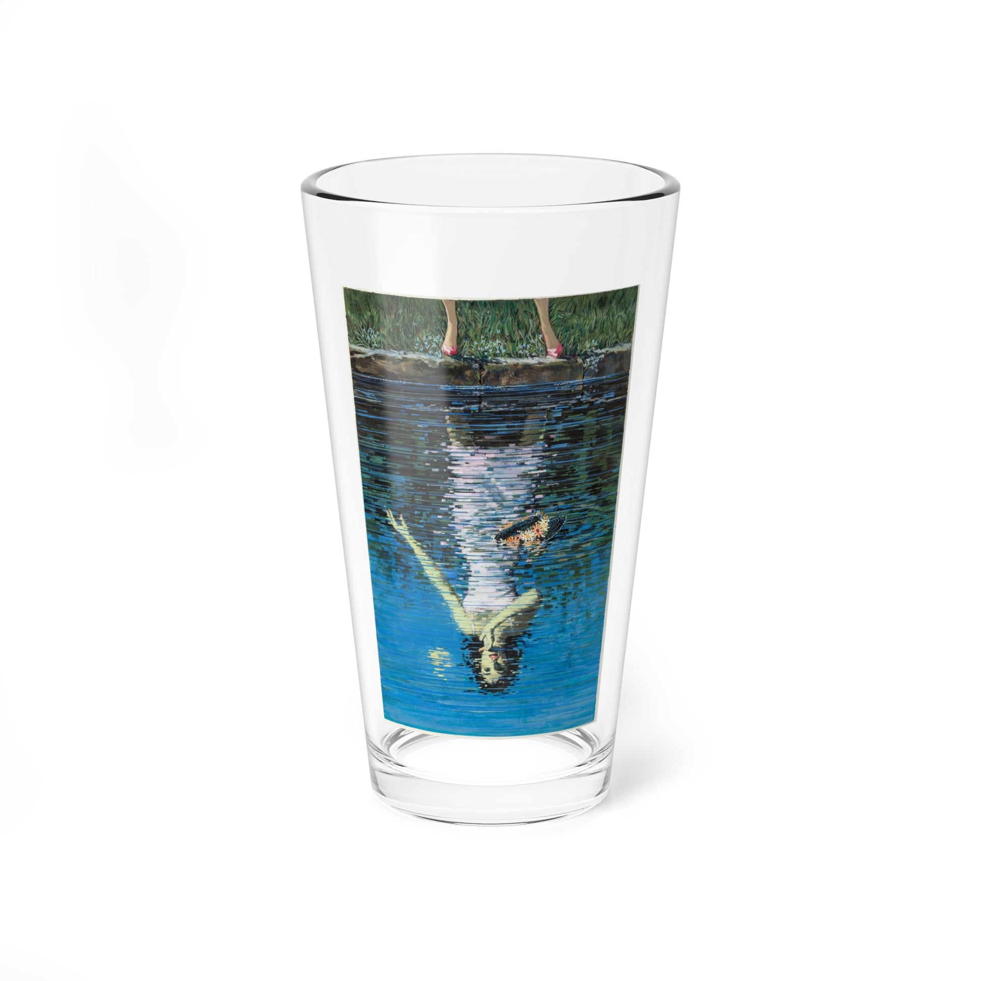 The Swimming Pool, Dell Cover Illustration, 1962 (Attributed) - Pint Glass 16oz-16oz-Go Mug Yourself