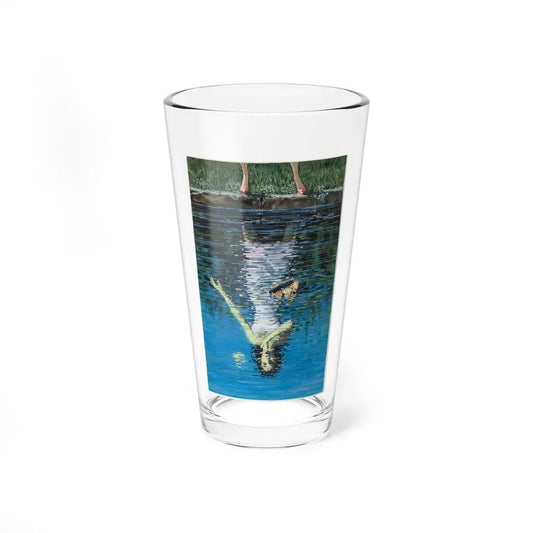 The Swimming Pool, Dell Cover Illustration, 1962 (Attributed) - Pint Glass 16oz 16oz - Go Mug Yourself
