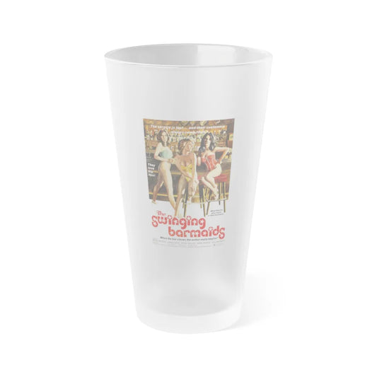 THE SWINGING BARMAIDS 1975 Movie Poster - Frosted Pint Glass 16oz-16oz-Frosted-Go Mug Yourself