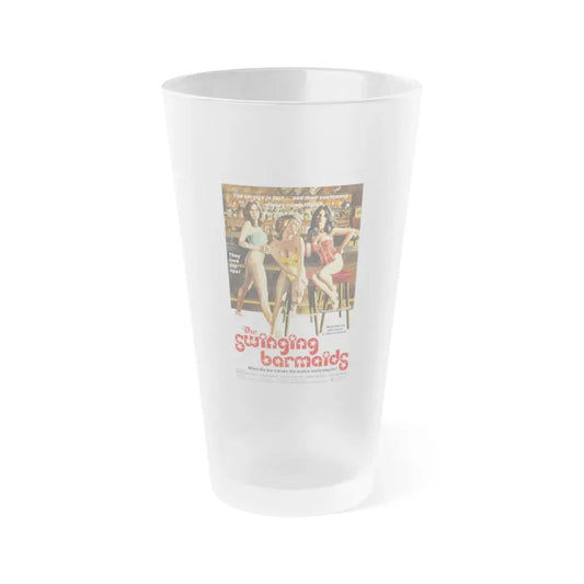 THE SWINGING BARMAIDS 1975 Movie Poster - Frosted Pint Glass 16oz 16oz Frosted - Go Mug Yourself