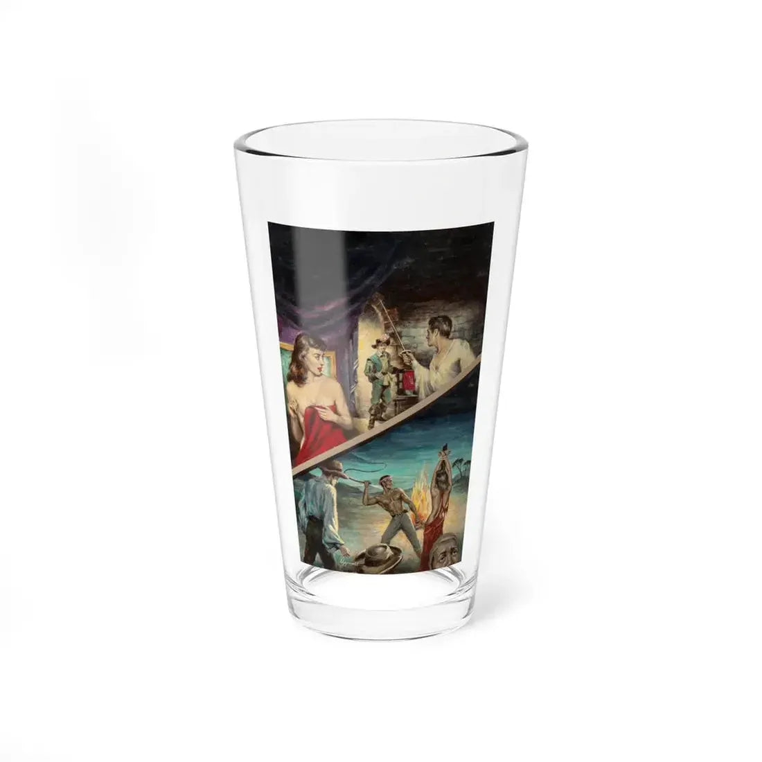 The Sword Fight Held Captive, probable Universal Publishing double paperback covers, circa 1950s - Pint Glass 16oz 16oz - Go Mug Yourself