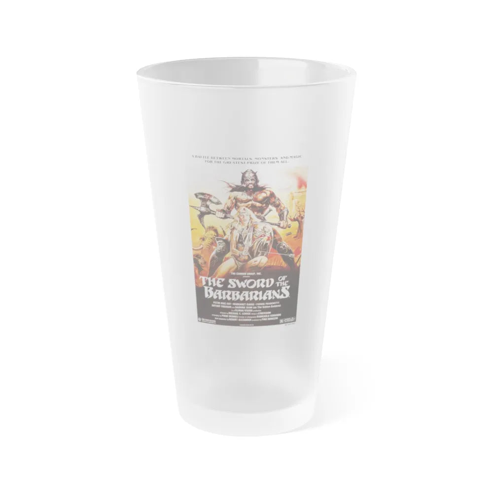 THE SWORD OF THE BARBARIANS 1982 Movie Poster - Frosted Pint Glass 16oz-16oz-Frosted-Go Mug Yourself