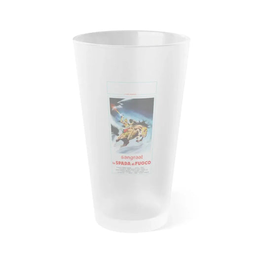 THE SWORD OF THE BARBARIANS (ITALIAN) 1982 Movie Poster - Frosted Pint Glass 16oz 16oz Frosted - Go Mug Yourself