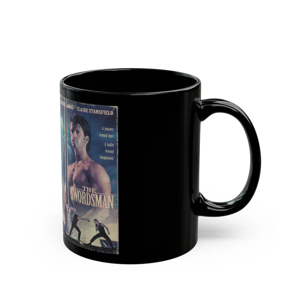 THE SWORDSMAN LORENZO LAMAS (VHS COVER) - Black Coffee Mug-Go Mug Yourself