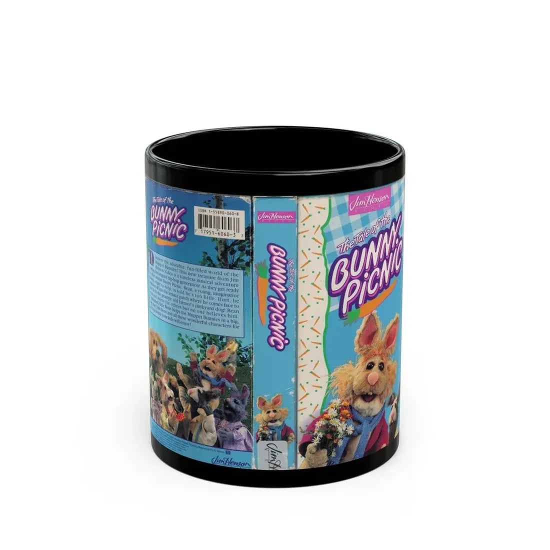THE TALE OF THE BUNNY PICNIC (VHS COVER) - Black Coffee Mug 11oz - Go Mug Yourself