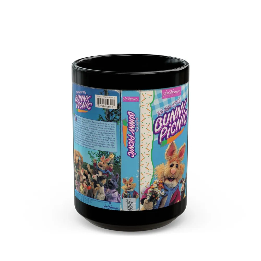 THE TALE OF THE BUNNY PICNIC (VHS COVER) - Black Coffee Mug-15oz-Go Mug Yourself