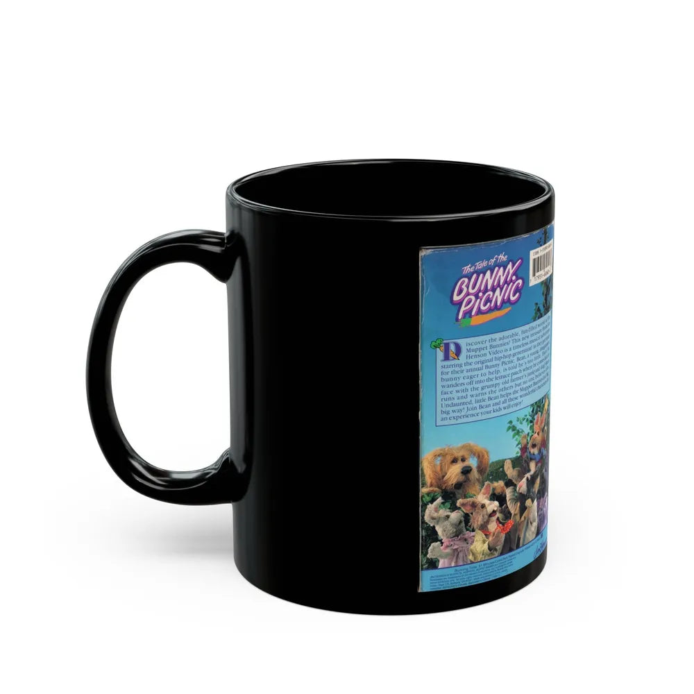 THE TALE OF THE BUNNY PICNIC (VHS COVER) - Black Coffee Mug-Go Mug Yourself