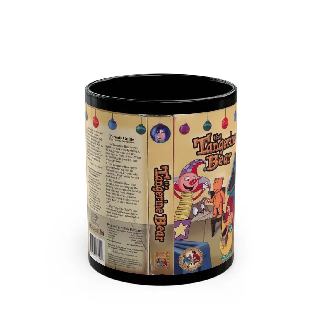 THE TANGERINE BEAR (VHS COVER) - Black Coffee Mug 11oz - Go Mug Yourself