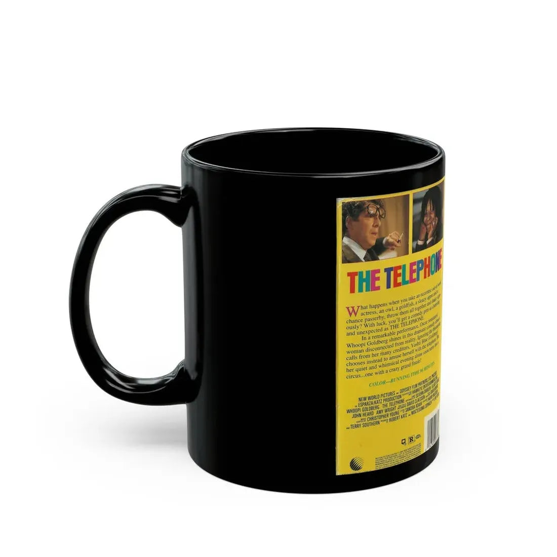 THE TELEPHONE WHOOPI GOLDBERG (VHS COVER) - Black Coffee Mug - Go Mug Yourself