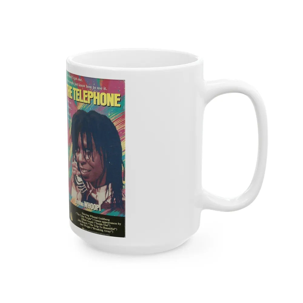 THE TELEPHONE WHOOPI GOLDBERG (VHS COVER) - White Coffee Mug-Go Mug Yourself