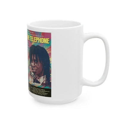 THE TELEPHONE WHOOPI GOLDBERG (VHS COVER) - White Coffee Mug - Go Mug Yourself