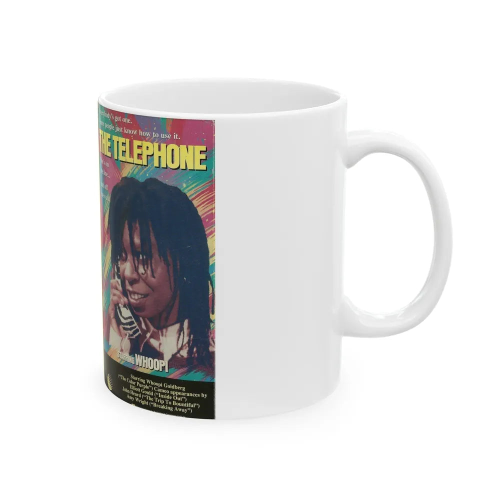 THE TELEPHONE WHOOPI GOLDBERG (VHS COVER) - White Coffee Mug-Go Mug Yourself