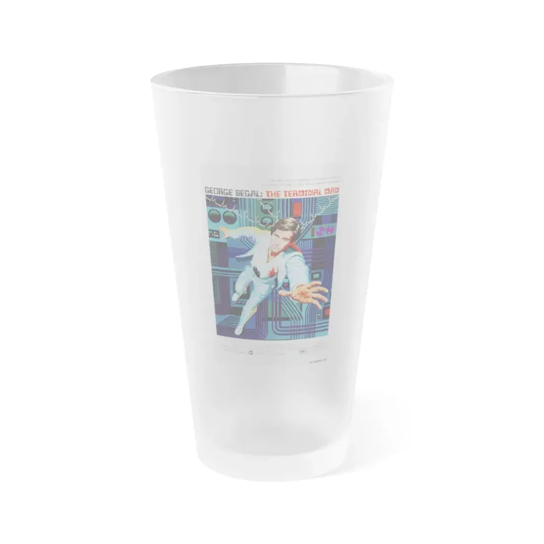 THE TERMINAL MAN 1974 Movie Poster - Frosted Pint Glass 16oz 16oz Frosted - Go Mug Yourself