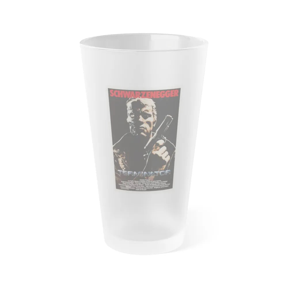 THE TERMINATOR (2) 1984 Movie Poster - Frosted Pint Glass 16oz-16oz-Frosted-Go Mug Yourself