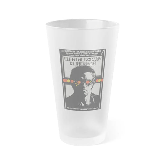 THE TERMINATOR (POLISH) 1984 Movie Poster - Frosted Pint Glass 16oz-16oz-Frosted-Go Mug Yourself