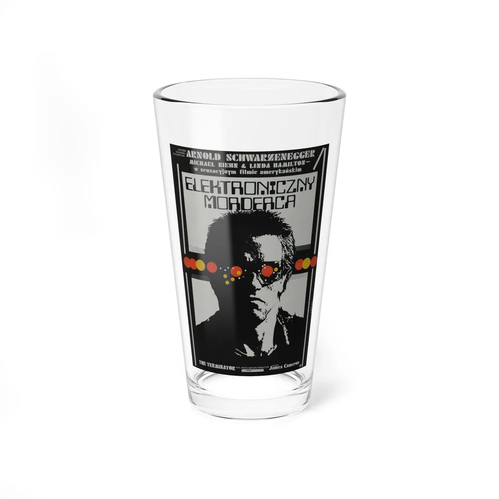 THE TERMINATOR (POLISH) 1984 Movie Poster - Pint Glass 16oz-16oz-Go Mug Yourself