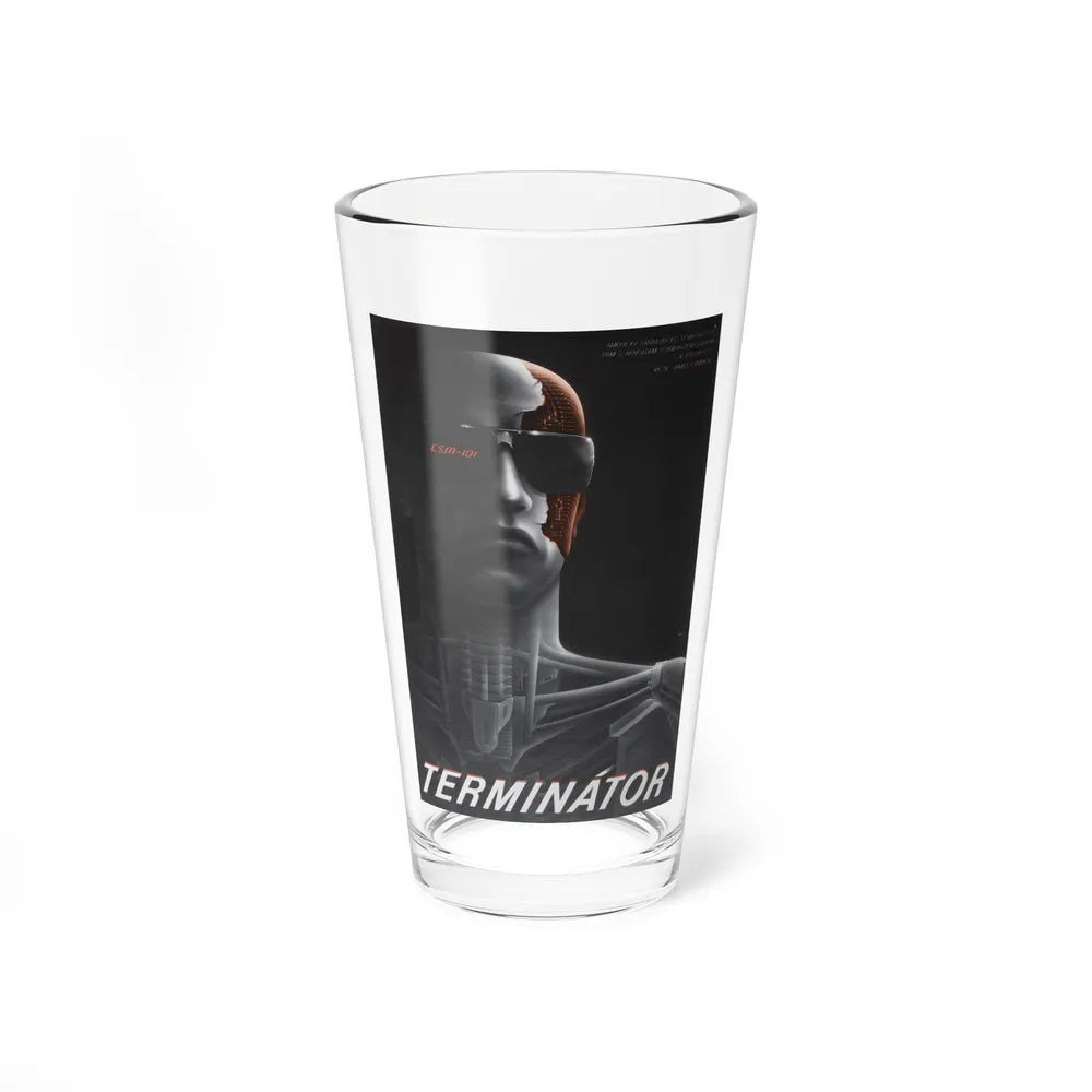 THE TERMINATOR (RUSSIAN) 1984 Movie Poster - Pint Glass 16oz-16oz-Go Mug Yourself