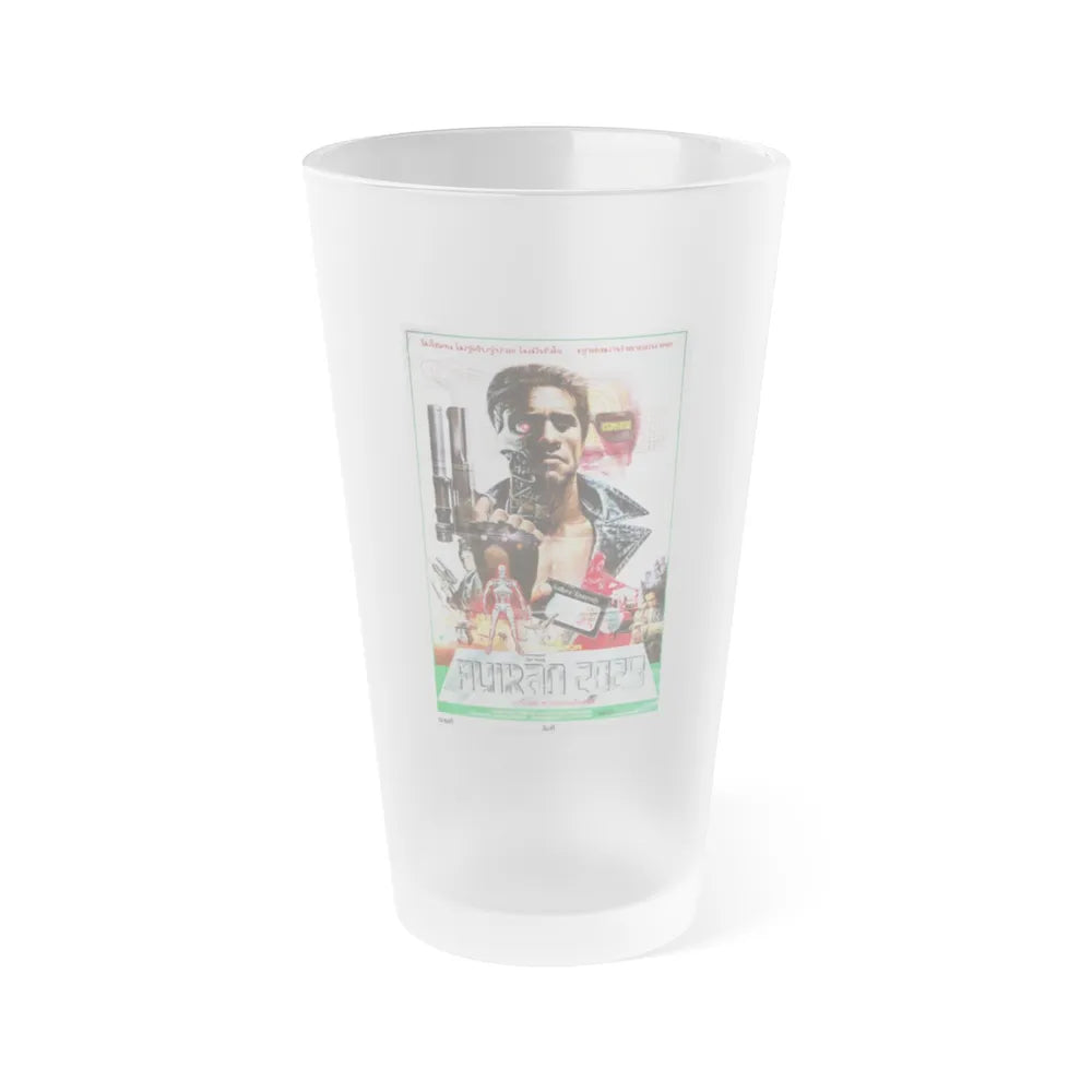 THE TERMINATOR (THAI) 1984 Movie Poster - Frosted Pint Glass 16oz-16oz-Frosted-Go Mug Yourself