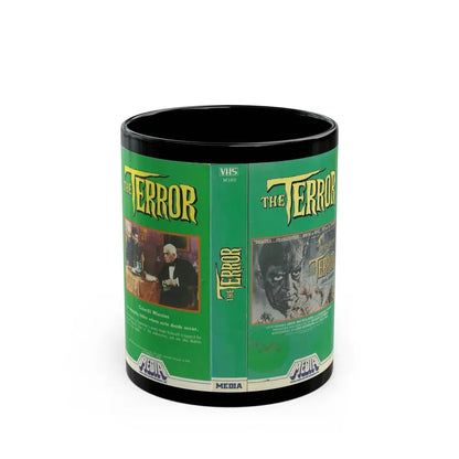 THE TERROR BORIS KARLOFF (VHS COVER) - Black Coffee Mug 11oz - Go Mug Yourself