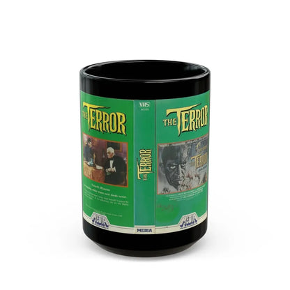 THE TERROR BORIS KARLOFF (VHS COVER) - Black Coffee Mug 15oz - Go Mug Yourself