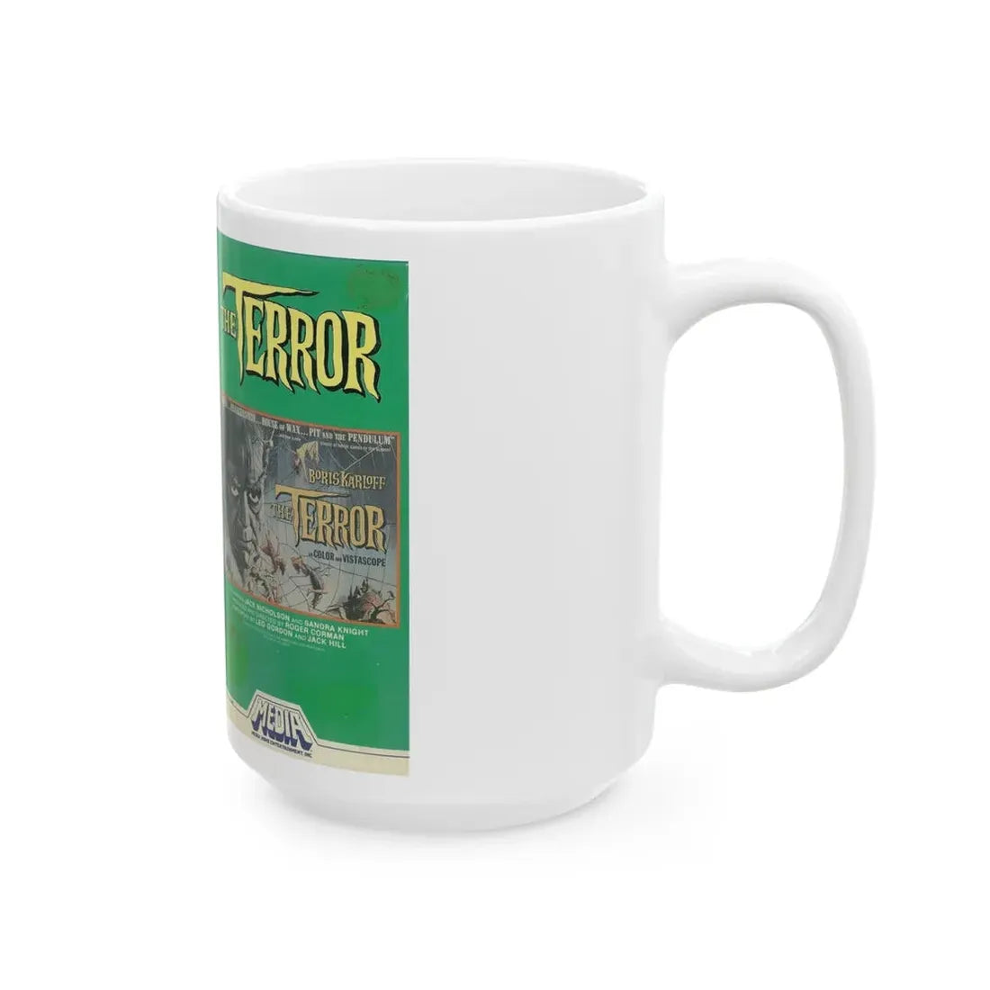 THE TERROR BORIS KARLOFF (VHS COVER) - White Coffee Mug - Go Mug Yourself