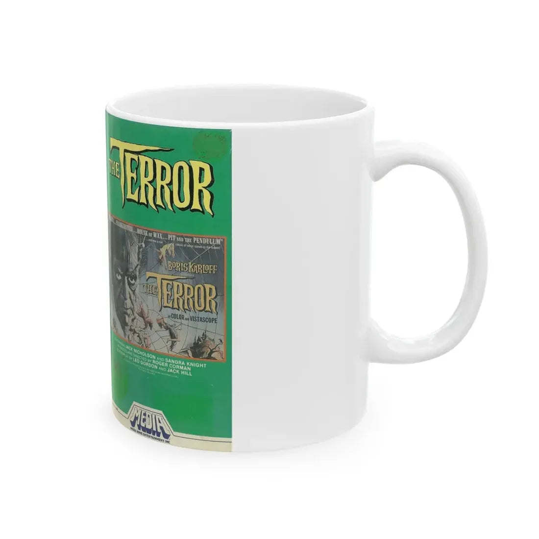 THE TERROR BORIS KARLOFF (VHS COVER) - White Coffee Mug - Go Mug Yourself
