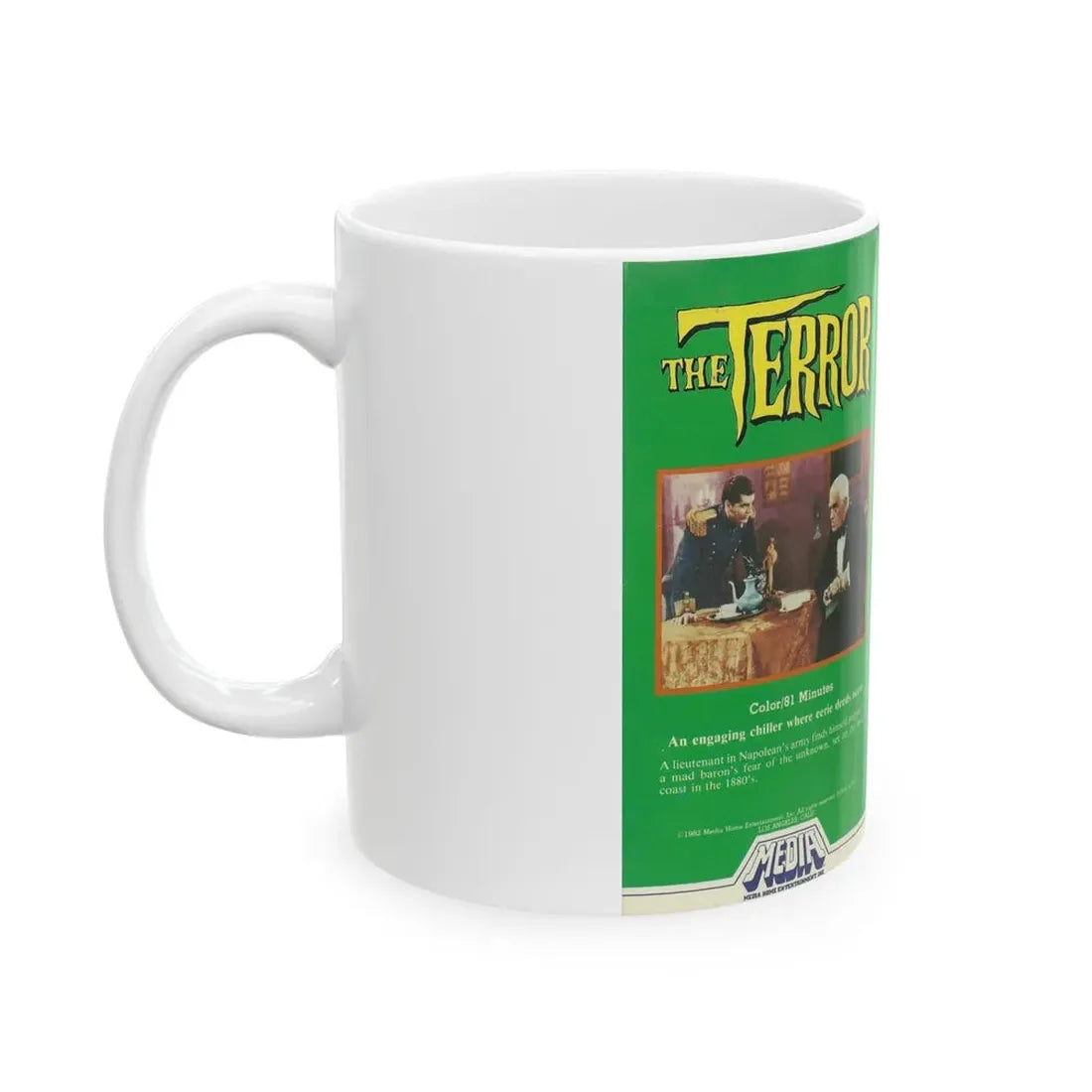 THE TERROR BORIS KARLOFF (VHS COVER) - White Coffee Mug - Go Mug Yourself