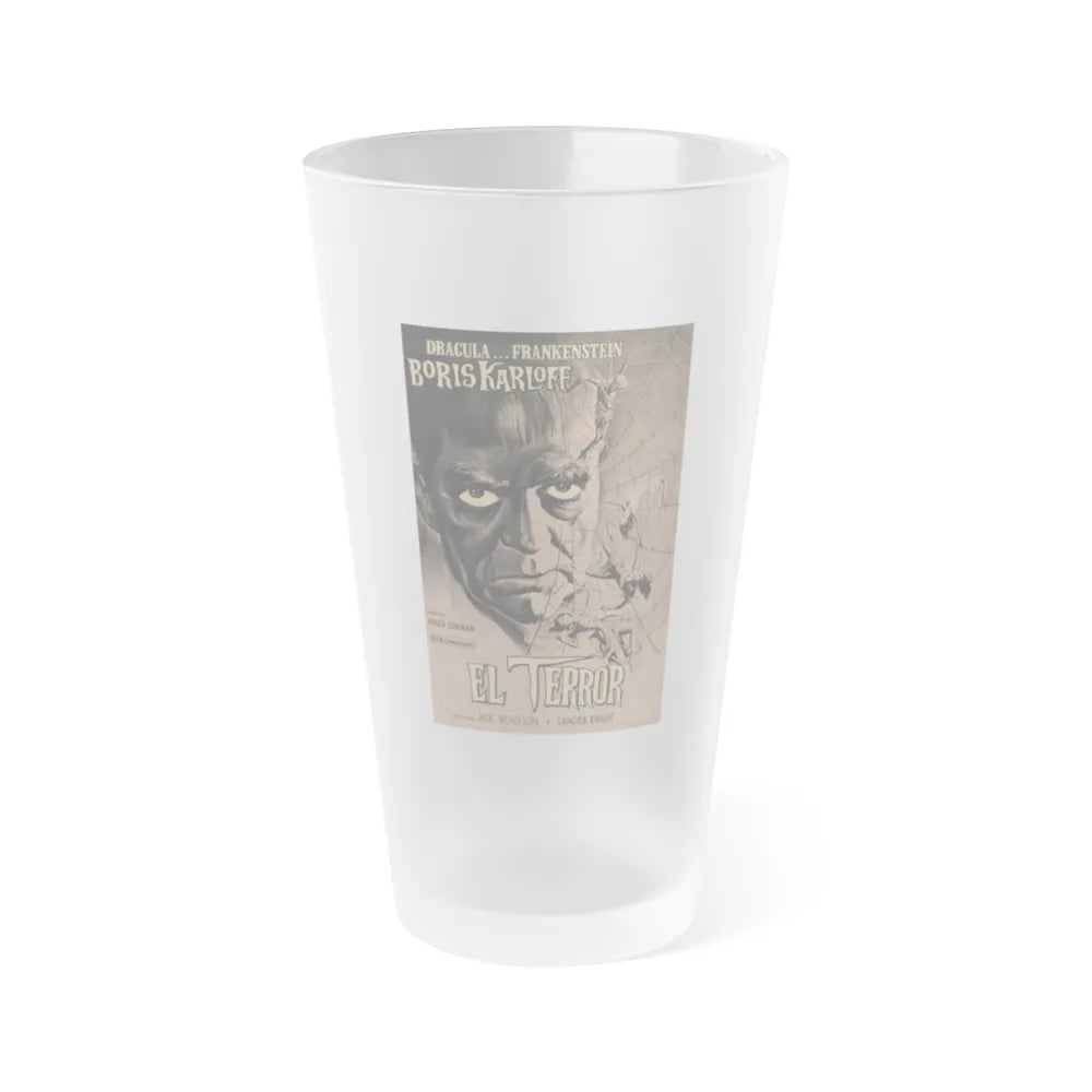 THE TERROR (SPANISH) 1963 Movie Poster - Frosted Pint Glass 16oz-16oz-Frosted-Go Mug Yourself