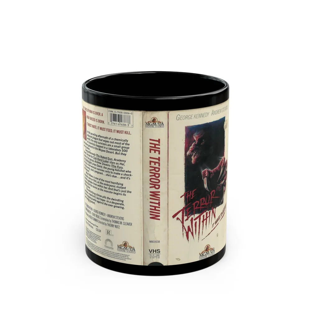 THE TERROR WITHIN (VHS COVER) - Black Coffee Mug-11oz-Go Mug Yourself