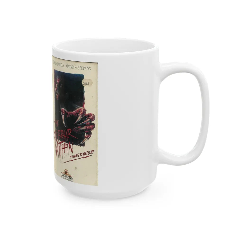 THE TERROR WITHIN (VHS COVER) - White Coffee Mug-Go Mug Yourself