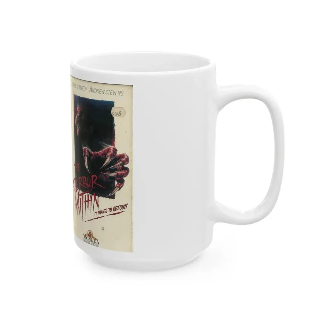 THE TERROR WITHIN (VHS COVER) - White Coffee Mug - Go Mug Yourself