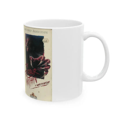 THE TERROR WITHIN (VHS COVER) - White Coffee Mug - Go Mug Yourself