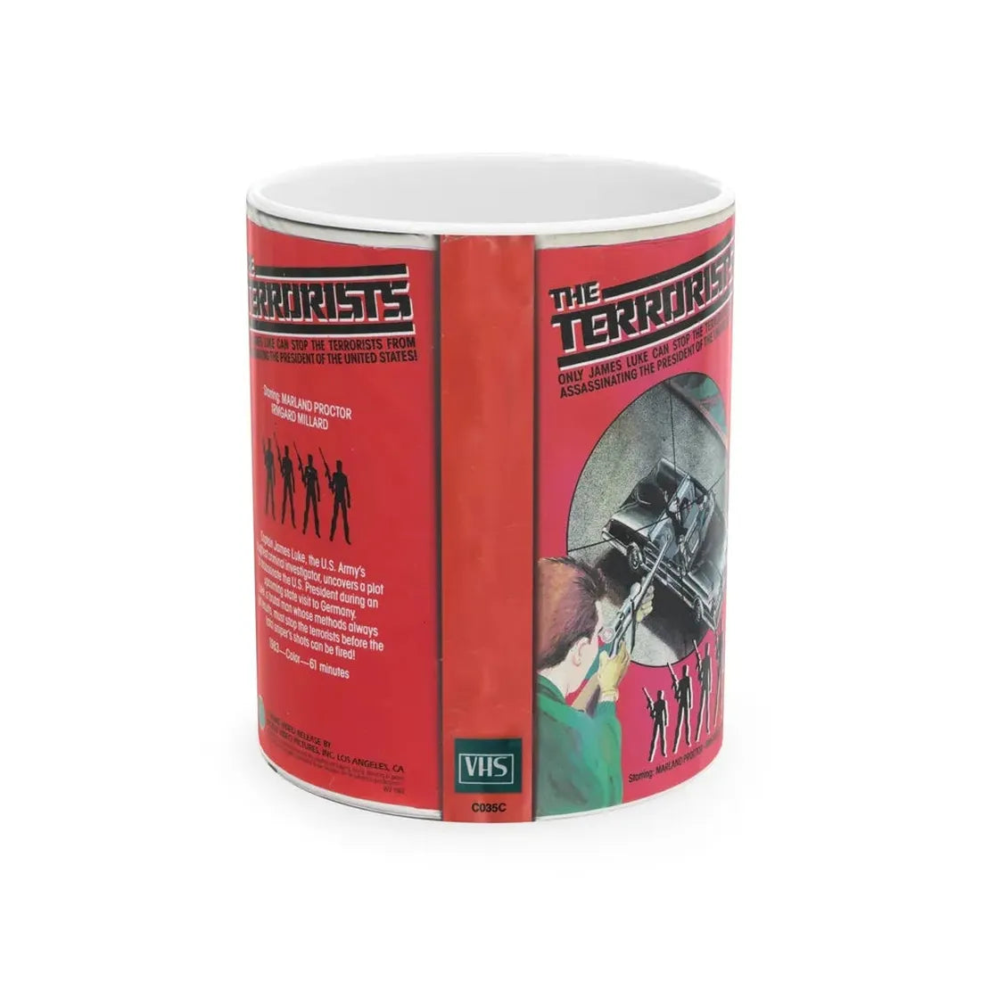 THE TERRORISTS (VHS COVER) - White Coffee Mug 11oz - Go Mug Yourself