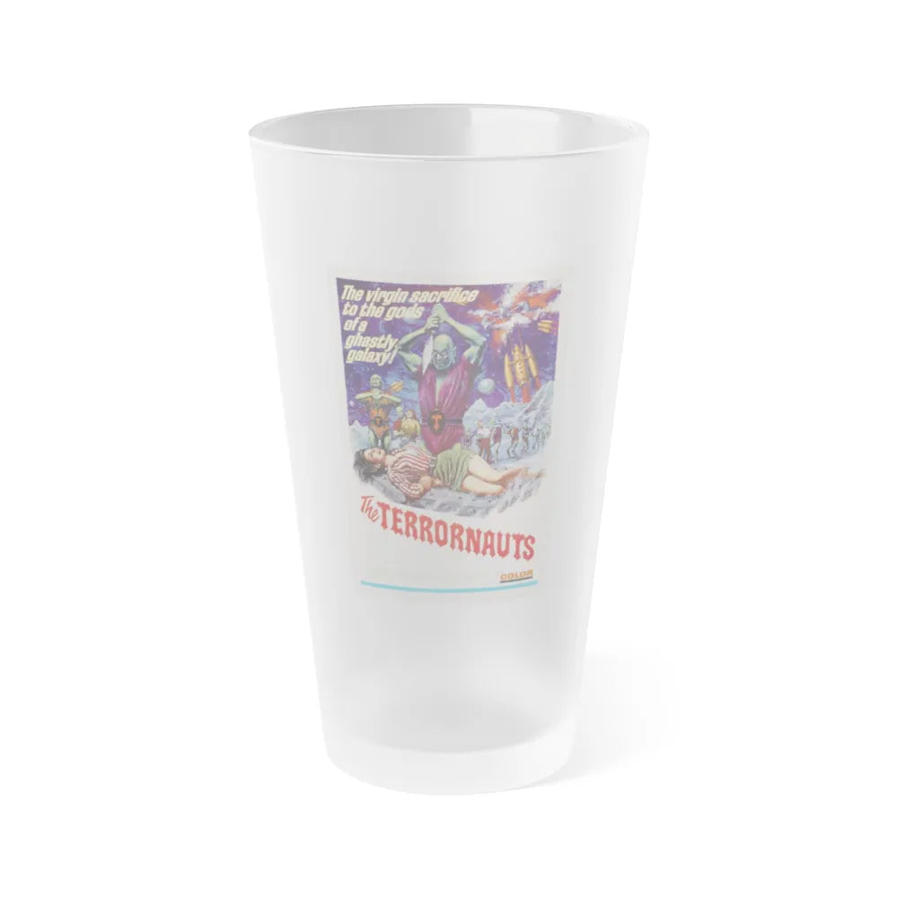 THE TERRORNAUTS 1967 Movie Poster - Frosted Pint Glass 16oz-16oz-Frosted-Go Mug Yourself