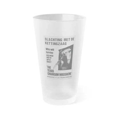THE TEXAS CHAIN SAW MASSACRE (BELGIAN) 1974 Movie Poster - Frosted Pint Glass 16oz 16oz Frosted - Go Mug Yourself