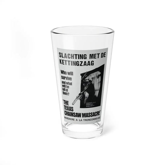 THE TEXAS CHAIN SAW MASSACRE (BELGIAN) 1974 Movie Poster - Pint Glass 16oz-16oz-Go Mug Yourself