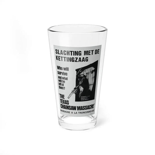 THE TEXAS CHAIN SAW MASSACRE (BELGIAN) 1974 Movie Poster - Pint Glass 16oz 16oz - Go Mug Yourself