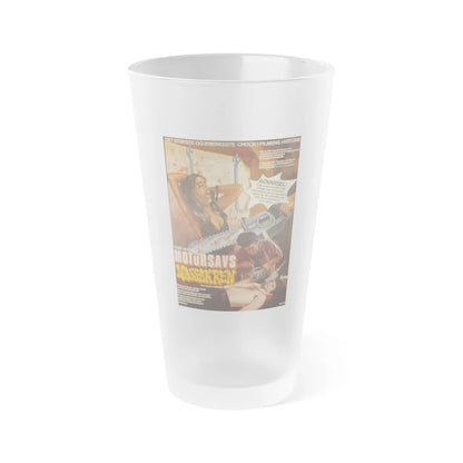 THE TEXAS CHAIN SAW MASSACRE (DANISH) 1974 Movie Poster - Frosted Pint Glass 16oz-16oz-Frosted-Go Mug Yourself