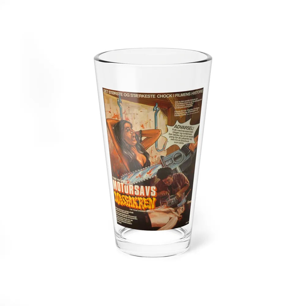 THE TEXAS CHAIN SAW MASSACRE (DANISH) 1974 Movie Poster - Pint Glass 16oz-16oz-Go Mug Yourself