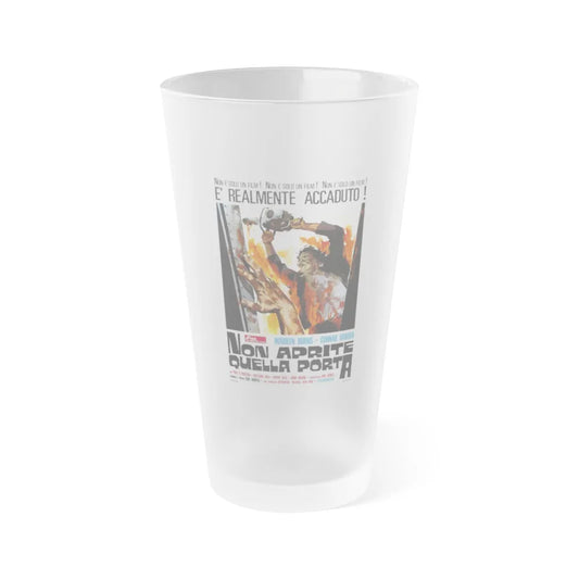 THE TEXAS CHAIN SAW MASSACRE (ITALIAN) 1974 Movie Poster - Frosted Pint Glass 16oz-16oz-Frosted-Go Mug Yourself