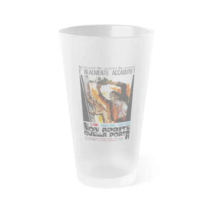 THE TEXAS CHAIN SAW MASSACRE (ITALIAN) 1974 Movie Poster - Frosted Pint Glass 16oz 16oz Frosted - Go Mug Yourself