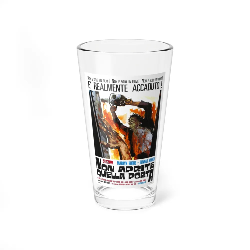 THE TEXAS CHAIN SAW MASSACRE (ITALIAN) 1974 Movie Poster - Pint Glass 16oz-16oz-Go Mug Yourself