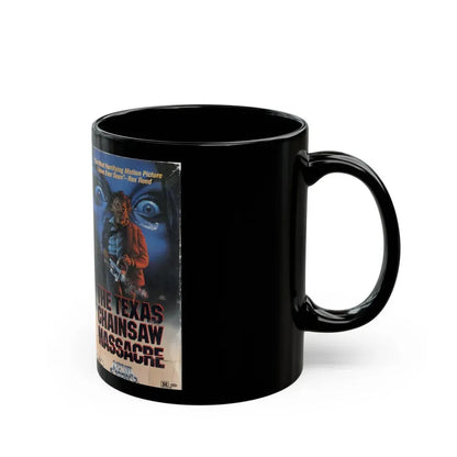 THE TEXAS CHAINSAW MASSACRE GUNNAR HANSEN (VHS COVER) - Black Coffee Mug - Go Mug Yourself