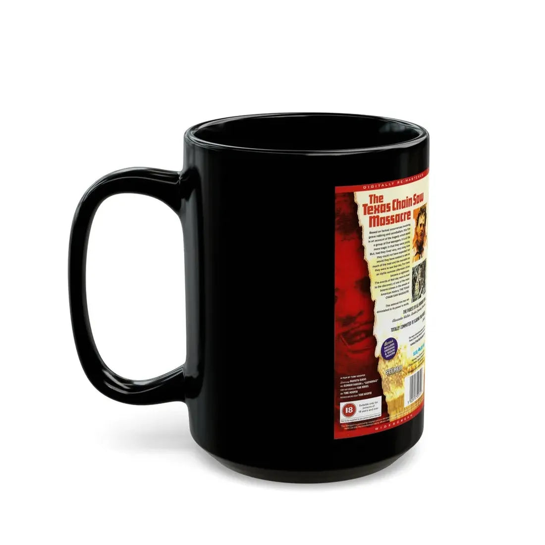 THE TEXAS CHAINSAW MASSACRE VERSION2 (VHS COVER) - Black Coffee Mug - Go Mug Yourself