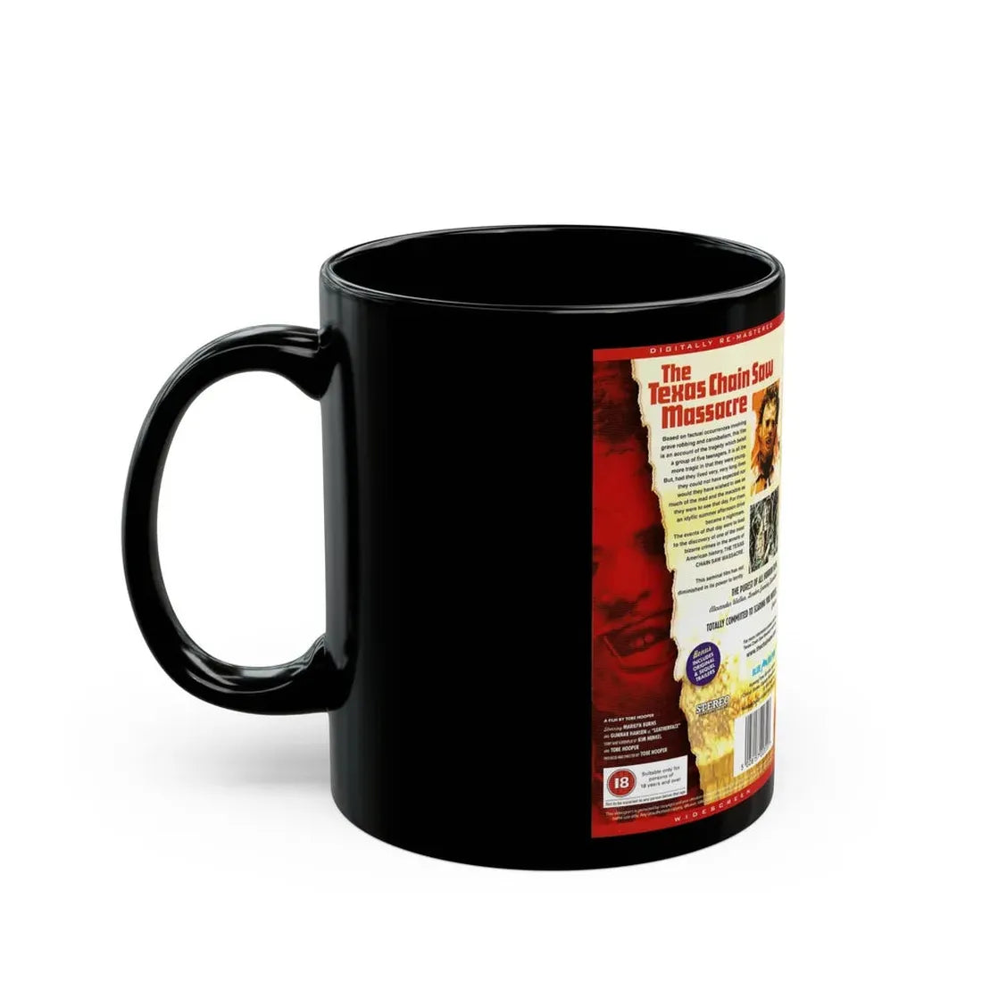 THE TEXAS CHAINSAW MASSACRE VERSION2 (VHS COVER) - Black Coffee Mug - Go Mug Yourself