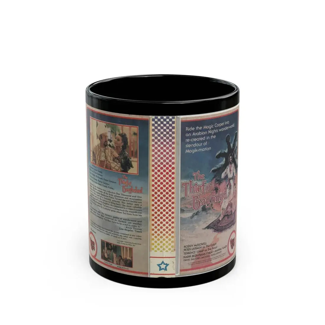 THE THIEF OF BAGHDAD (VHS COVER) - Black Coffee Mug 11oz - Go Mug Yourself